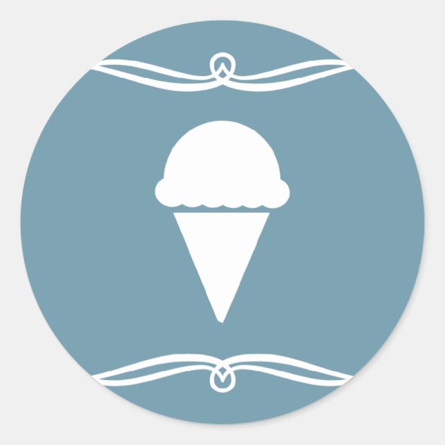 mod ice cream classic round sticker (Front)