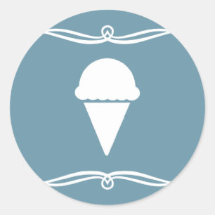 mod ice cream classic round sticker