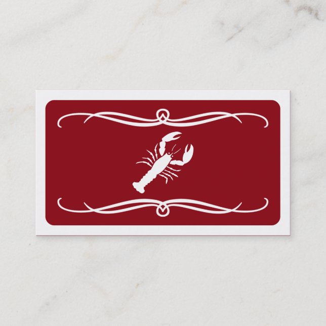 mod lobster (colour customisable) business card (Front)
