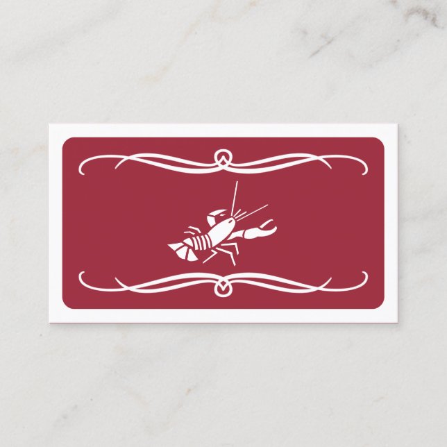 mod lobster (colour customisable) business card (Front)