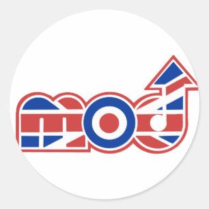 Mod Logo 2 Classic Round Sticker