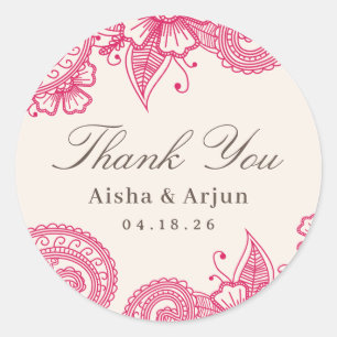 Mod Mehandi Wedding Favour Stickers