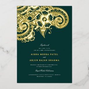 Mod Mehandi Wedding Invitation