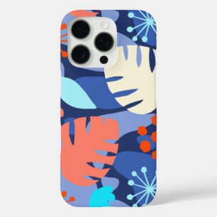 Mod Monstera Leaf Abstract Hawaiian Tropical Royal iPhone 16 Pro Case