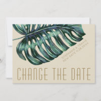 Mod Monstera Leaf Green and Tan New Changed