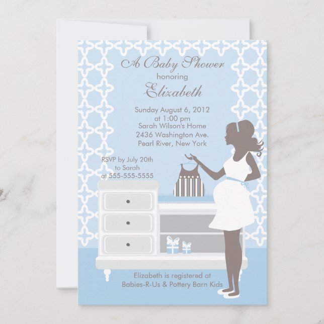 Mod Mum Baby Boy Baby Shower Invitation (Front)