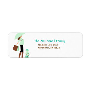 Mod Mum Green PRINTABLE ADDRESS LABELS