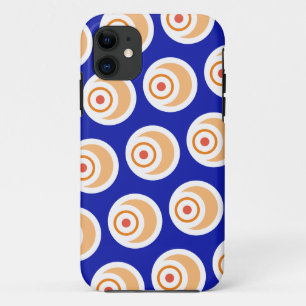 Mod Navy Blue Orange White Geometric Design Case-Mate iPhone Case