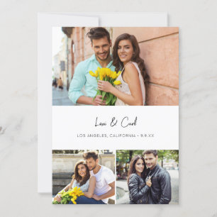MOD Para Photo Trio H Save the Date Invitation