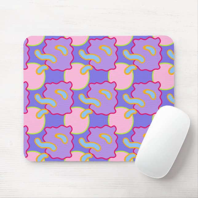 Mod Pastel Bubbles And Blobs Mouse Pad (With Mouse)