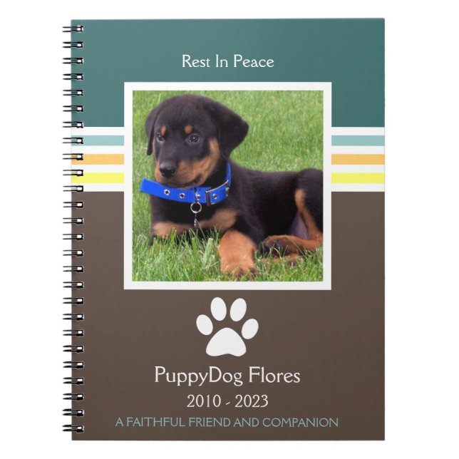 mod pet loss memorial spiral notebook (Front)