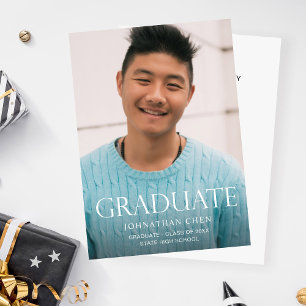Mod Photo Graduation Party Vertical  Invitation