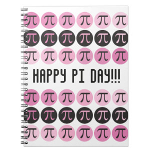 Mod Pi - Cool Pink Pi Spiral Notebook