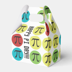 Mod Pi Day - Colourful Pi Symbol Circles Favour Box