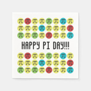 Mod Pi - Happy Pi Day Party Paper Napkins