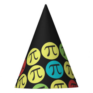 Mod Pi Symbols Colourful Paper Party Hats