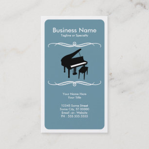 mod piano business card
