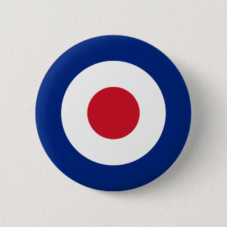 MOD Pinback Button Blue Red and White