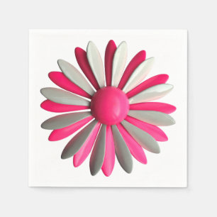 MOD PINK Flower Pin - Floral Spring Summer Garden Napkin
