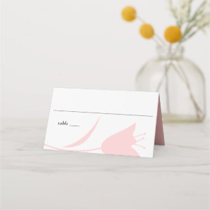 MOD PINK TULIP WEDDING PLACE CARD