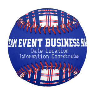 Mod Plaid Pattern Personalised Baseball