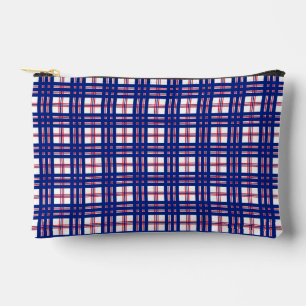 Mod Plaid Pattern Red White Blue Mods Accessory Pouch