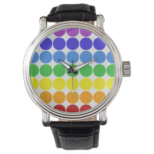 Mod Pop Dots rainbow colours Watch