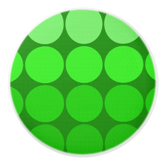 Mod Pop MCM ceramic knob green circles (Front)