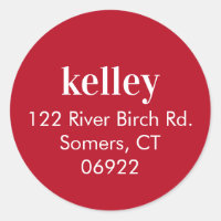 Mod Print Address Seal, Red