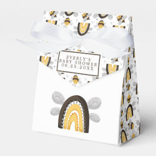 Mod Rainbow Bumblebee Bee Baby Shower  Favour Box