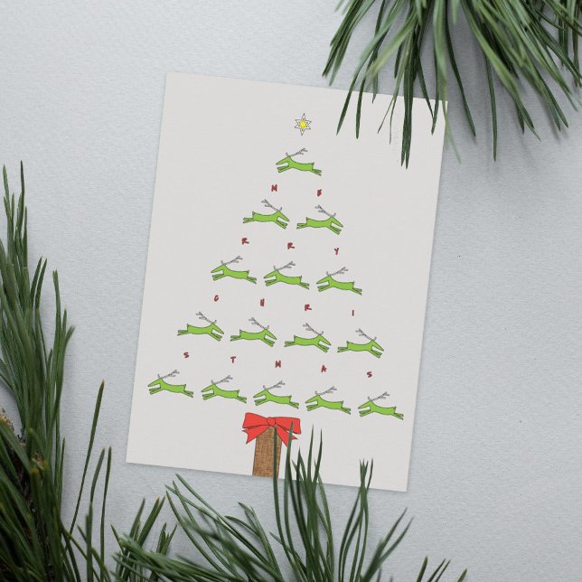 Mod Reindeer Christmas Tree Card (Creator Uploaded)