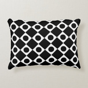 Mod Retro 60's Black Decorative Cushion