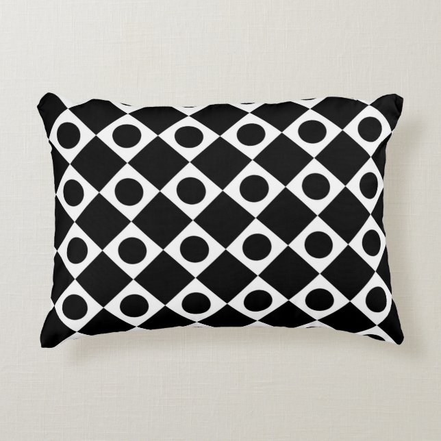 Mod Retro 60's Black Decorative Cushion (Front)