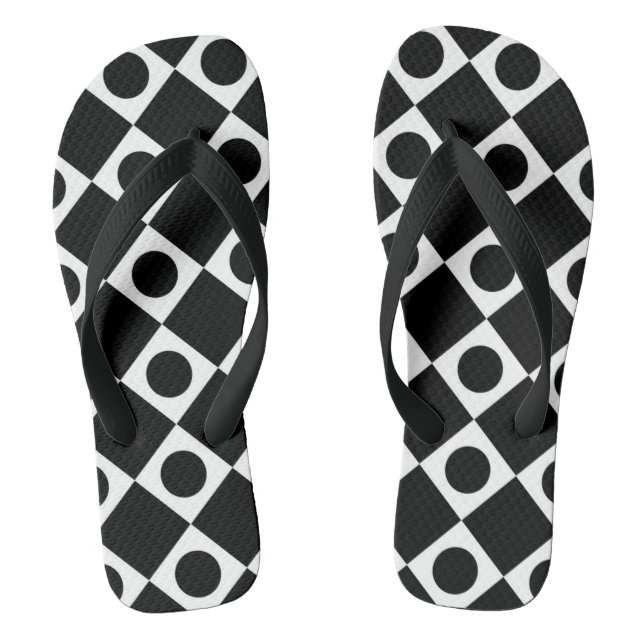 Mod Retro 60's Black Jandals (Footbed)