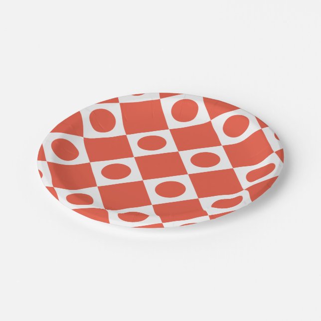 Mod Retro 60's Custom Colour Paper Plate (Angled)