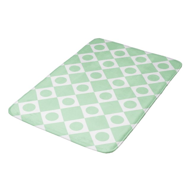Mod Retro 60's Mint Bath Mat (Angled)