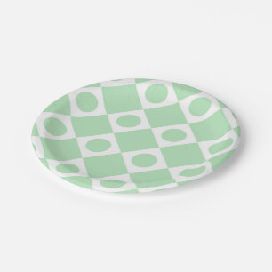Mod Retro 60's Mint Paper Plate