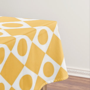 Mod Retro 60's Mustard Tablecloth