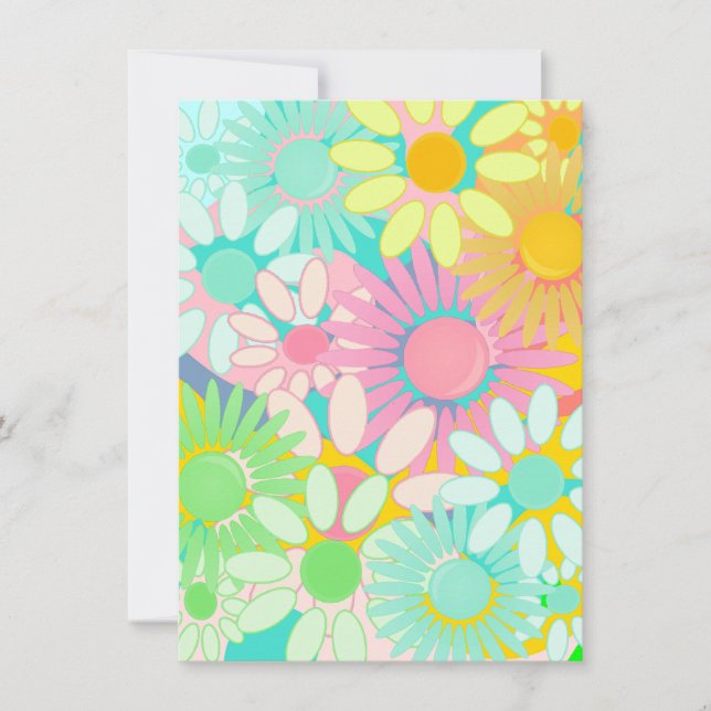 Mod Retro Hip 1960s 1970s Blank Party linvitations Invitation (Front)