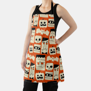 Mod Retro Monsters Apron