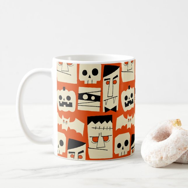 Mod Retro Monsters Coffee Mug (With Donut)