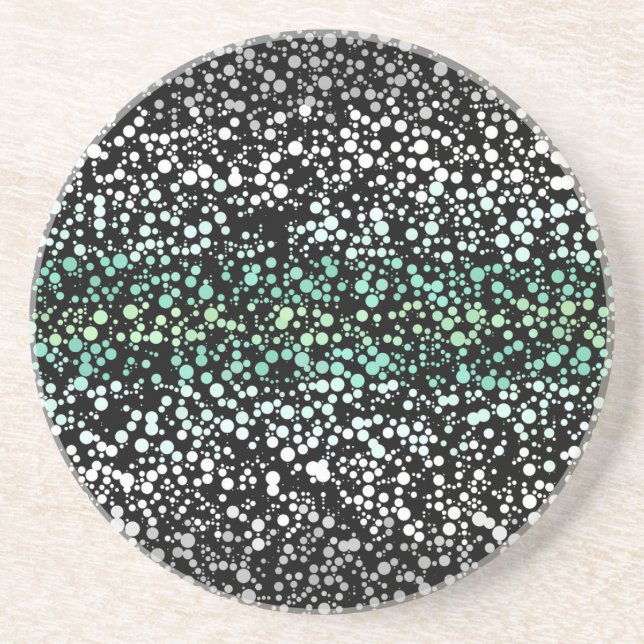 Mod Retro Quirky Groovy Boho Paragender Pride Coaster (Front)