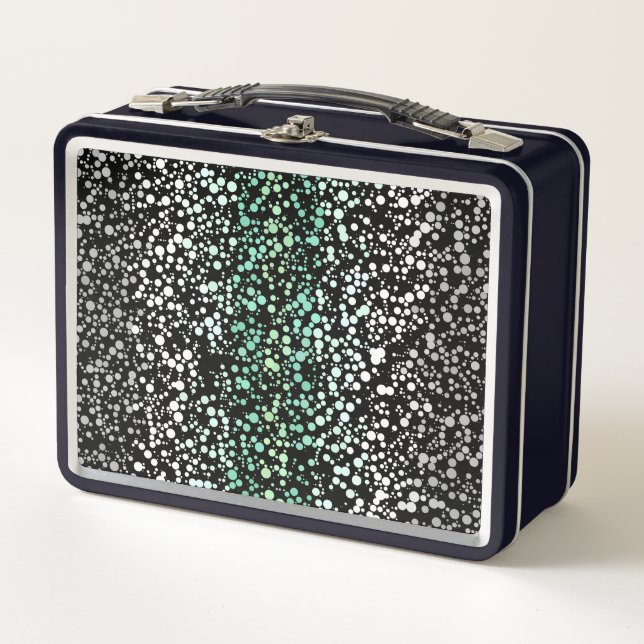 Mod Retro Quirky Groovy Boho Paragender Pride Metal Lunch Box (Front)