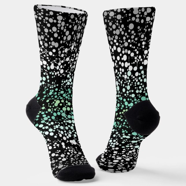 Mod Retro Quirky Groovy Boho Paragender Pride Socks (Angled)