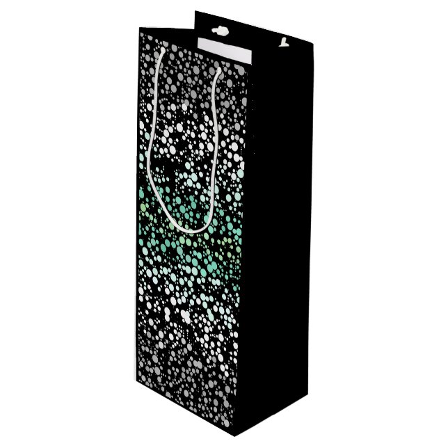 Mod Retro Quirky Groovy Boho Paragender Pride Wine Gift Bag (Front Angled)