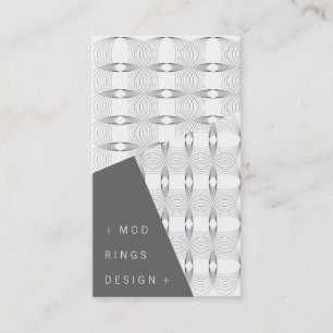 Mod Rings Simple Geometric Pattern Modern Stylish Business Card