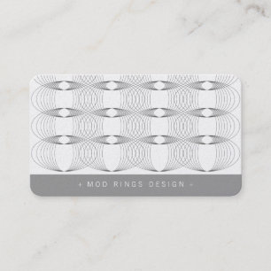 Mod Rings Simple Geometric Pattern Modern Stylish Business Card