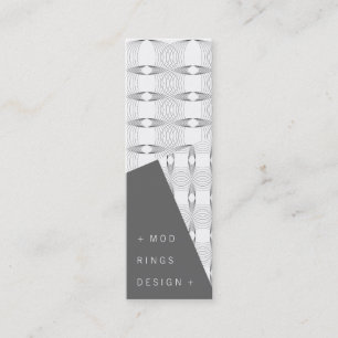 Mod Rings Simple Geometric Pattern Modern Stylish Mini Business Card