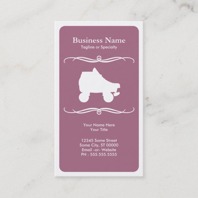 mod roller skate business card (Front)
