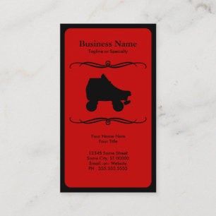 mod roller skate business card